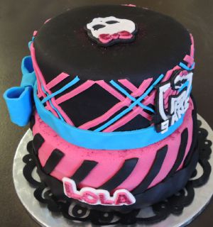Recette Gateau d’anniversaire sans gluten décors en pâte à sucre Monster High