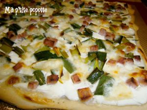 Recette Pizza jambon poireaux