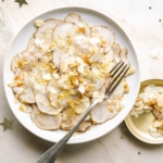 Recette Carpaccio de topinambour aux amandes effilées