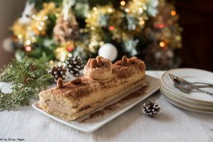 Recette Buche crème de marrons et mascarpone