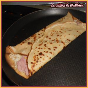 Recette Crepes jambon fromage
