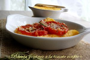 Recette Polenta gratinée à la tomate confite
