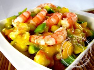 Recette Tartare de crevettes, mangue et avocat