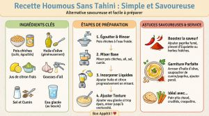 Recette Houmous sans tahini : simple et savoureuse