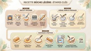 Recette Bûche vanille fromage frais : recette légère et inratable