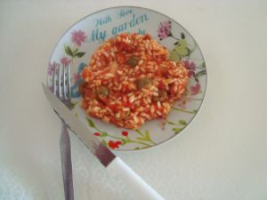 Recette Risotto aux tomates et au chorizo