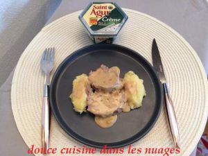 Recette Filet mignon de porc au saké et crème de Saint Agur