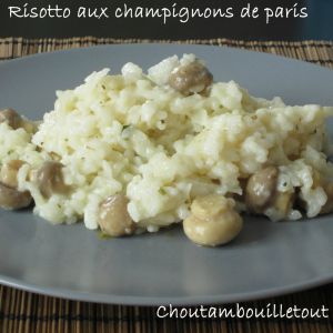 Recette Risotto aux champignons de paris