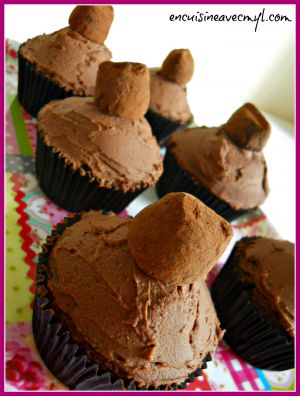 Recette Cupcakes chocolat noir et truffe au chocolat