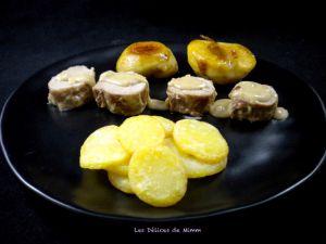 Recette Filet mignon de porc ibérique au cidre, pommes confites au miel
