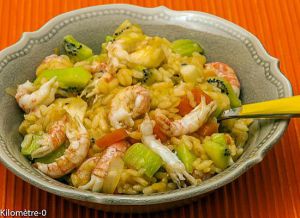 Recette Risotto langoustines et kiwis