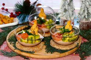 Recette Boules de Noël mousse aux deux saumons