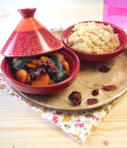 Recette Tajine carottes courgettes sucré salé {Vegan}