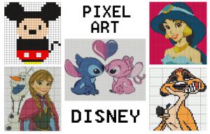 Recette 100 modèles de pixels art Disney