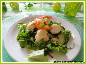 Recette Salades melangees aux fruits de mer