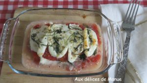 Recette Cabillaud aux tomates pelées et mozzarella