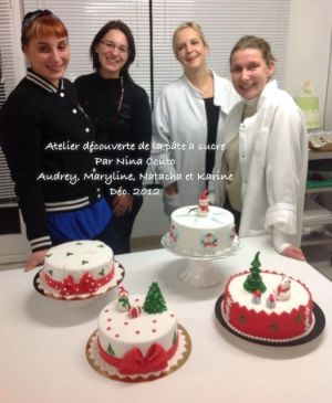 Recette Ateliers pâte a sucre de Genève et Nîmes .... Quelques belles idées de décoration gâteau pour Noël