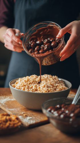 Recette Indulge in Chocolate Covered Cherry Rice Krispies Treats