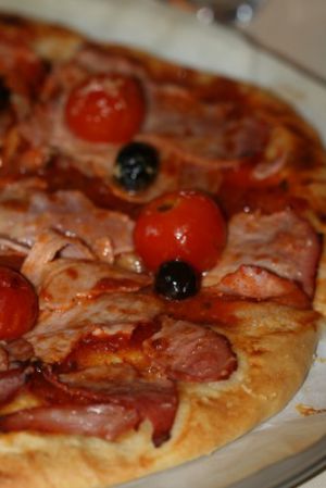 Recette Pizza Jambon/Olives