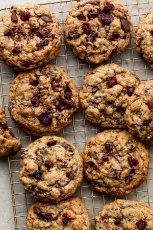 Recette Big Fat Dark Chocolate Cranberry Oatmeal Cookies