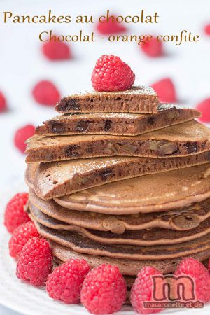 Recette Pancakes chocolat au chocolat et oranges confites