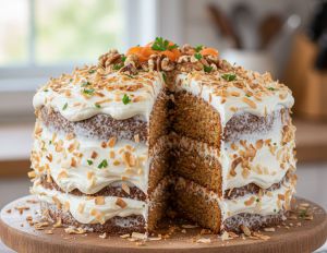 Recette Carrot cake au glaçage noix de coco vegan : une recette irrésistible