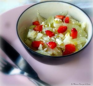 Recette Salade fraîche de fenouil, fraises et fêta