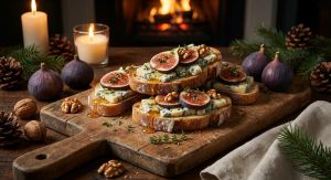 Recette Délices croustillants : toasts festifs au fromage bleu pour une explosion de saveurs