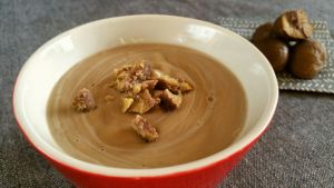 Recette Noël gourmand & vegan : velouté de châtaignes express (Prêt en 15 minutes)