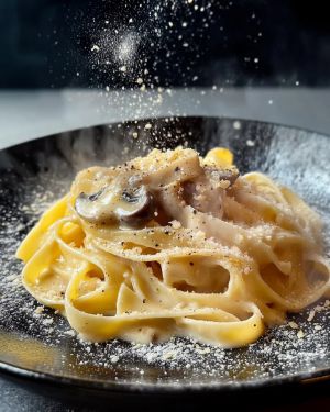 Recette Tagliatelles Carbonara Champignons : Recette Facile et Savoureuse