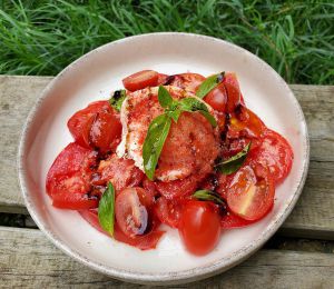 Recette Tomate givrée sur burrata