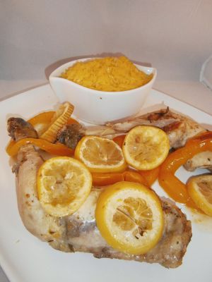 Recette Cuisses de poulet au citron et poivron