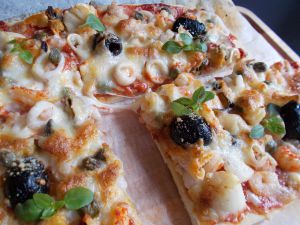 Recette Pizza aux fruits de mer