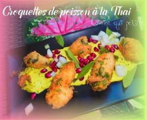 Recette Croquettes poisson chapelure Panko et sa sauce au curry vert thaïlandais