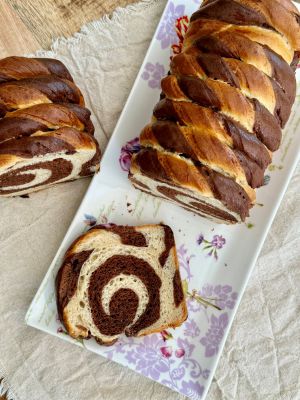 Recette Brioche marbrée torsadée
