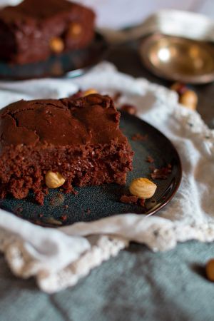 Recette Brownie vegan au chocolat noir et noisettes grillées