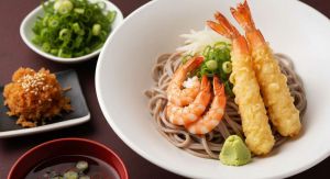 Recette Nouilles Soba Froides et Tempura de Crevettes : recette Japonaise Authentique