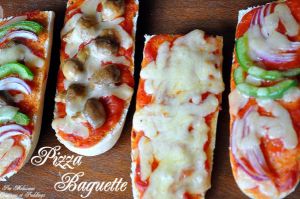 Recette Pizza Baguette express - Pas besoin de pâte à pizza maman !lol