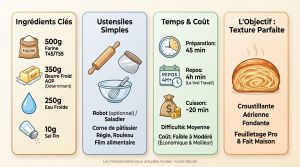 Recette Pâte feuilletée maison simplifiée : la recette inratable