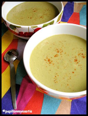 Recette Soupe froide aux salicornes et au concombre [#soupe #recette #healthyfood]