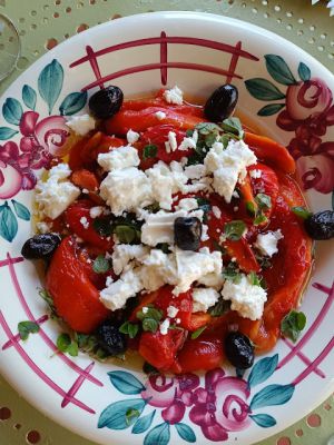 Recette Poivrons grillés à la feta
