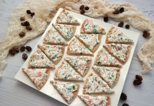 Recette Triangles de pain polaire au saumon fumé et à l’aneth