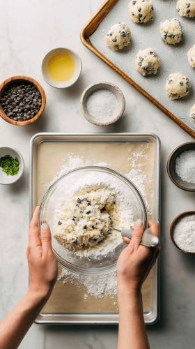 Recette Mint Chocolate Chip Snowball Cookies: A Festive Delight!