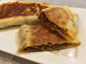 Recette Crêpes turques à la viande hachée et au poivron (Gözleme)