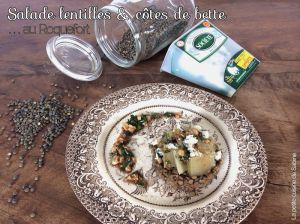 Recette Salade de lentilles et de côtes de bette au Roquefort