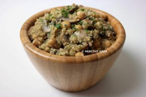 Recette Risotto de quinoa aux champignons bruns