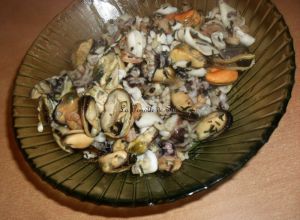 Recette Couronne de riz aux légumes et aux fruits de mer
