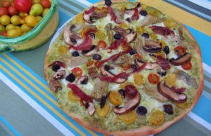 Recette Pizza à l'artichaut et aux tomates cerises