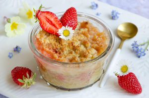 Recette Crumble fraises rhubarbe