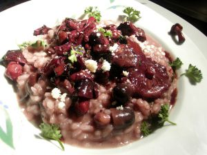 Recette Risotto au Vin Rouge & aux Champignons